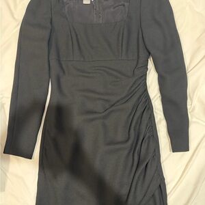 Elegant Black Long Sleeve Dress